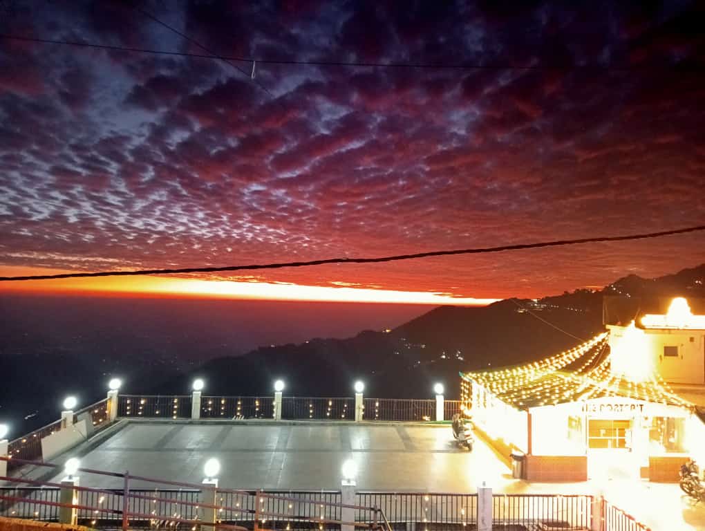 sunset view form Abs abode hotel Mussoorie